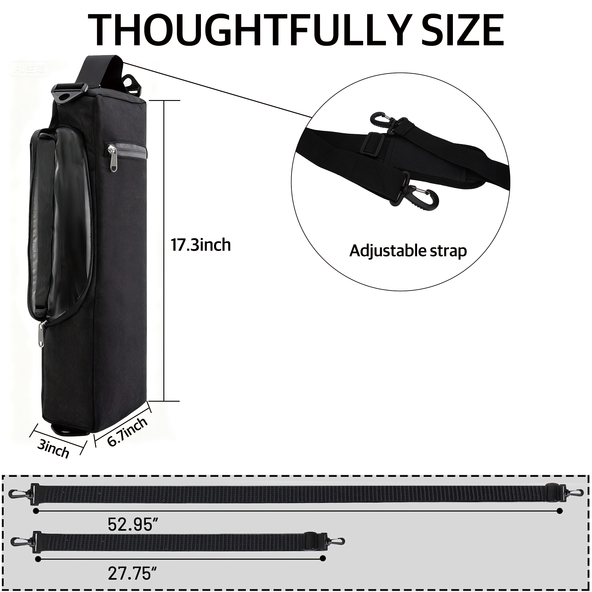 Golf Bag Cooler Sleeve – Insulated Beer Cooler Bag for Golf, Fits 6 Cans, Portable Shoulder & Tote Cooler for Golf Bag, Black - Image 6