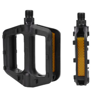 Bike Pedals – 9/16" Platform Pedals with Reflectors for Mountain, Road, BMX, and Ebike – Anti-Slip Bicycle Pedals for Adults