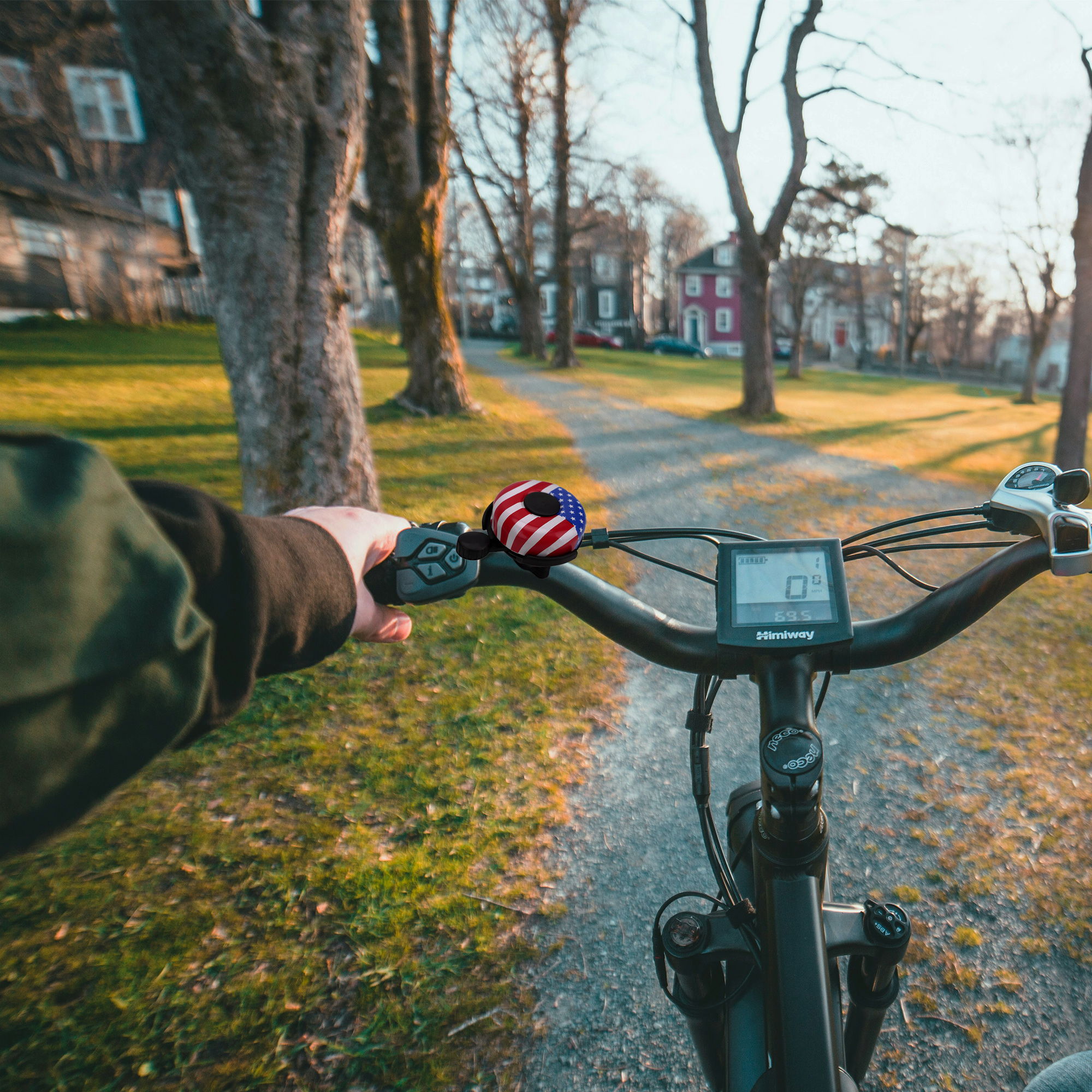 Kids Bike Bell – Loud Clear Sound Bicycle Bell for Boys and Girls, American Flag Design, Easy Handlebar Mount for Toddler, BMX, and Cruiser Bikes - Image 3