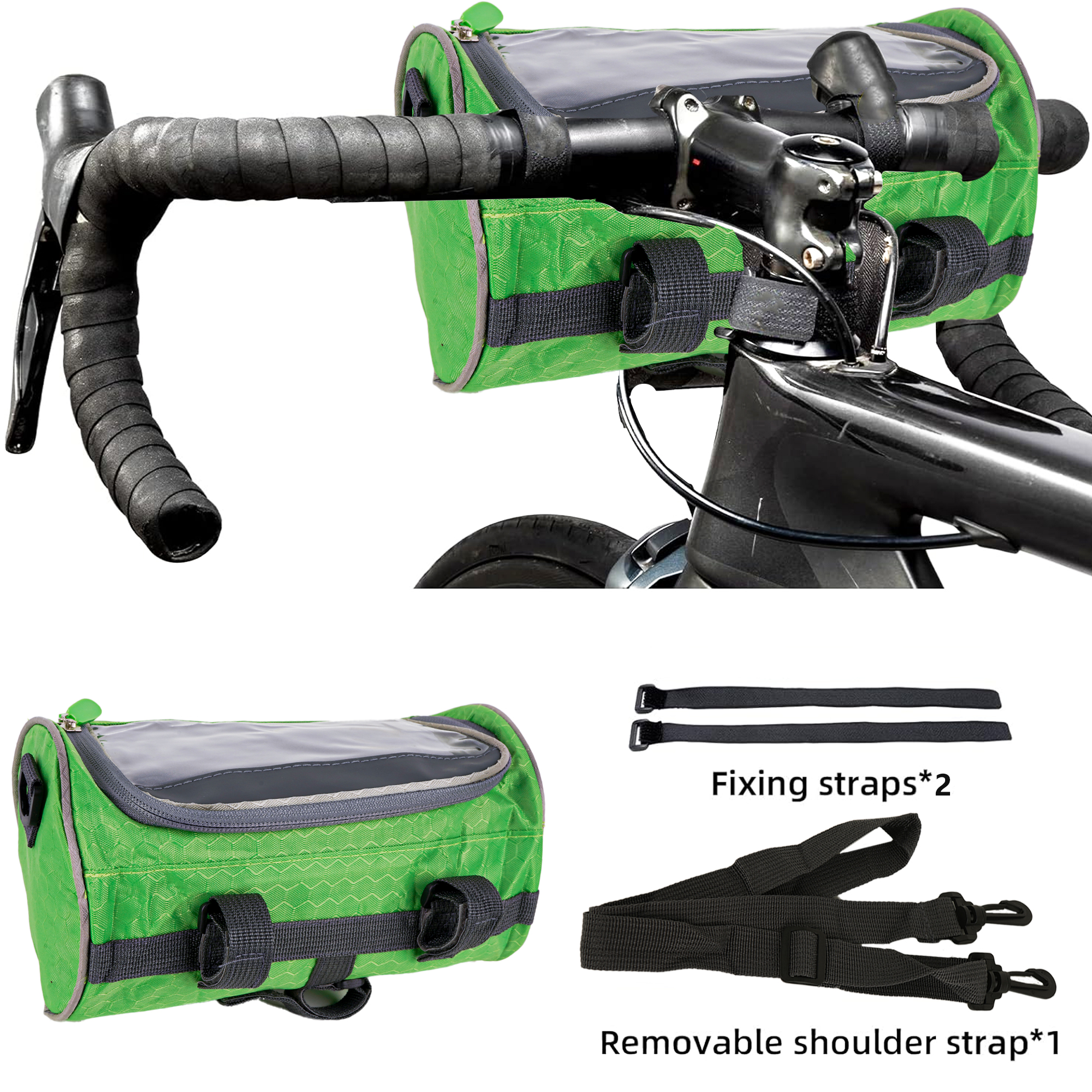 Bike Handlebar Bag – Waterproof Bicycle Front Frame Bag with Sensitive TPU Touch Screen, Phone Holder Cycling Storage Pouch for Road, Mountain, and Electric Bikes - Image 4