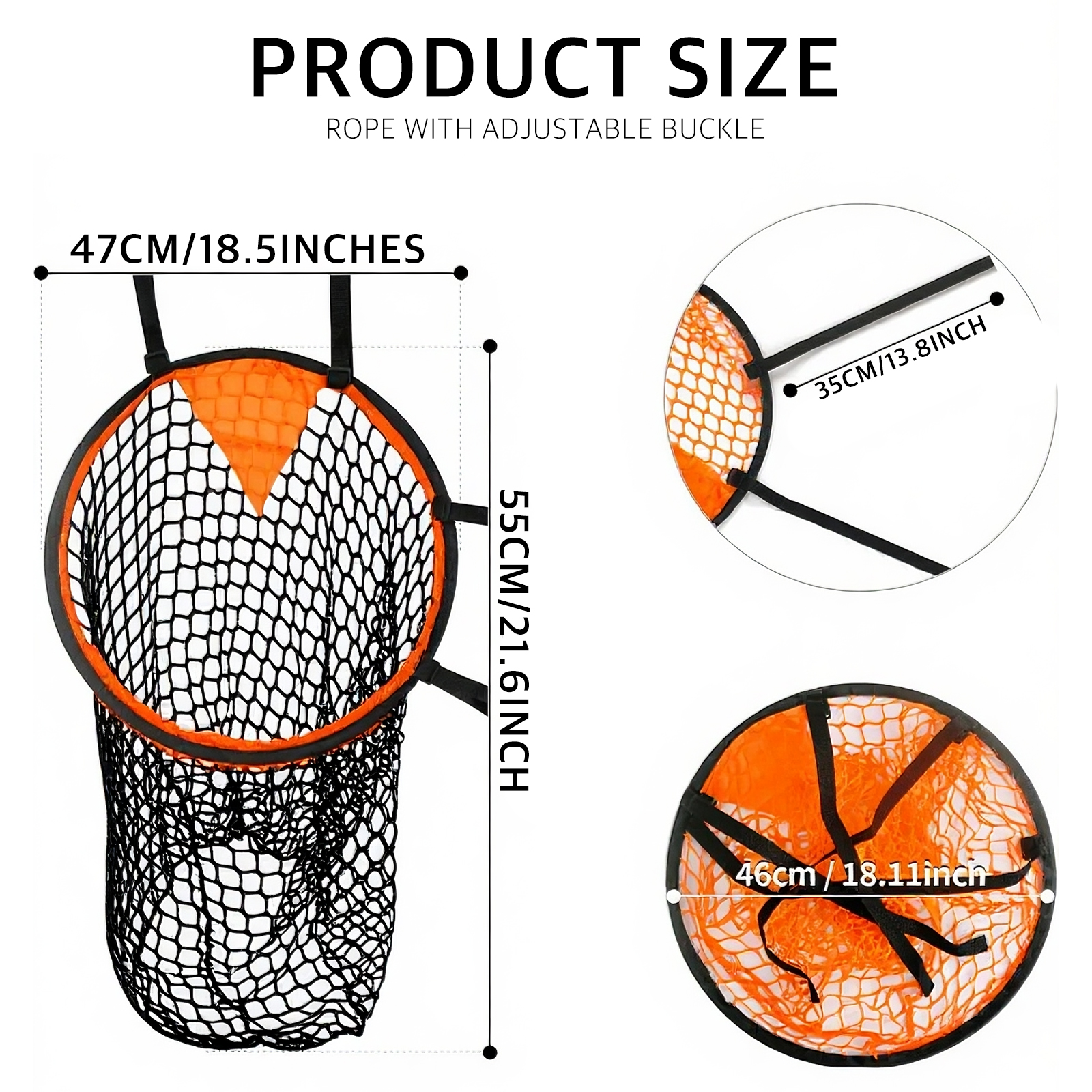 Soccer Goal Corner Target Nets with Bag 2-Pack – Orange & Red High-Visibility Accuracy Trainers with Catch Net, Adjustable Straps, Portable Shooting Targets for Kids & Adults - Image 3