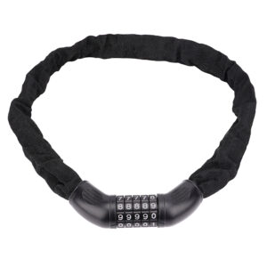 Bike Lock Combination – Heavy Duty 5-Digit Resettable Chain Lock, Anti-Theft Security Cable for Bicycle, E-Bike, Scooter, Weatherproof & Easy to Use