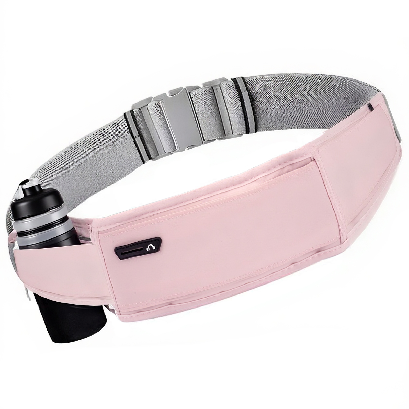 Running Belt for Phone – Adjustable Running Waist Pack with 3 Pockets Fits Up to 7.2 Inch Phones, Slim Running Fanny Pack for Men & Women Jogging Hiking Fitness (Pink)