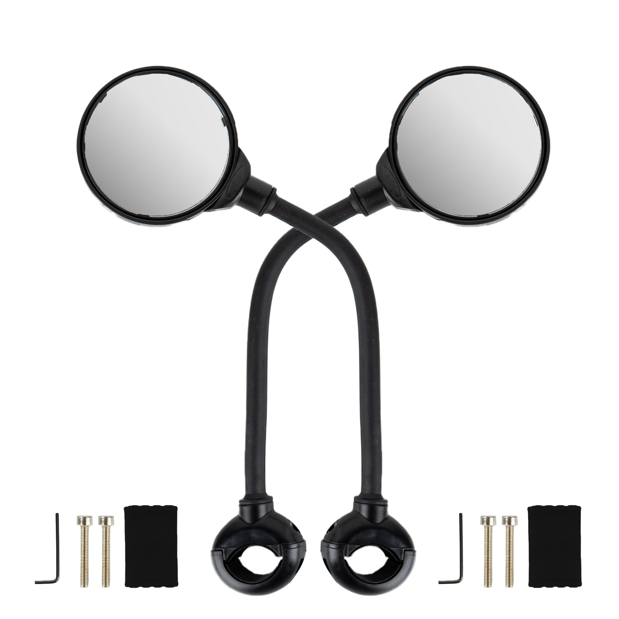 RidingRush Bike Mirror Handlebar Mount – Adjustable Wide-Angle Rear View Mirror, Tool-Free Clamp for 22–32 mm Handlebars Suitable for bicycles, electric bicycles, motorcycles, scooters, etc