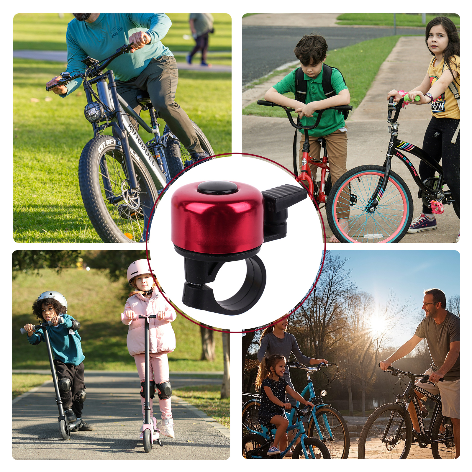 Bike Ring Bell – Compact Bicycle Bell for Kids and Adults, Easy to Install, Loud and Clear Sound for Bike or Scooter, Durable Metal Bell for Boys, Girls, Beginners and Casual Riders (4Pack) - Image 5