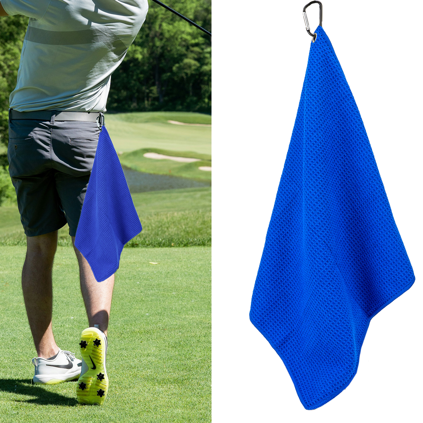 Golf Towels for Golf Bags for Men – Microfiber Golf Towel with Carabiner Clip for Clubs, Balls & Hands, Super Absorbent & Quick Dry Golf Accessories - Image 6