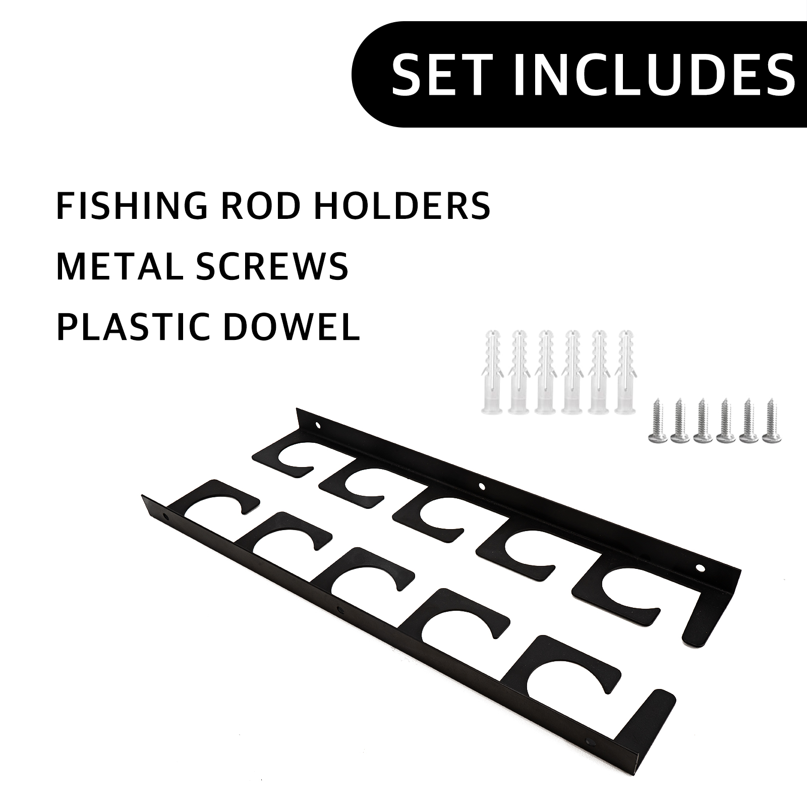 Fishing Rod Rack for Garage & Boat, Ceiling or Wall Mount Fishing Rod Holder, 5 Rod Capacity, Heavy Duty Fishing Pole Storage Organizer – Easy Installation - Image 6