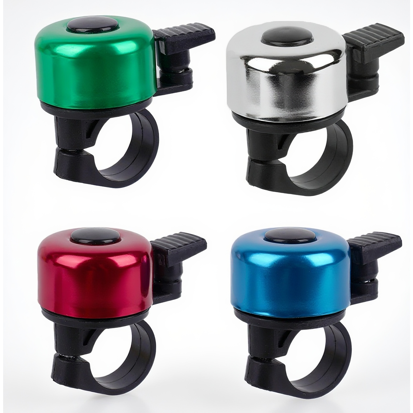 Bike Ring Bell – Compact Bicycle Bell for Kids and Adults, Easy to Install, Loud and Clear Sound for Bike or Scooter, Durable Metal Bell for Boys, Girls, Beginners and Casual Riders (4Pack)