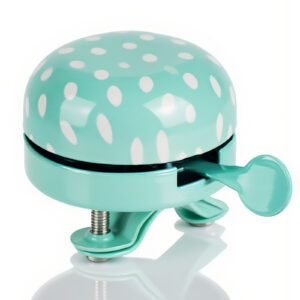 Kids Bike Bell, Lucky Green Polka Dot Retro Bicycle Bell, Loud Vintage Handlebar Ring Bell for Toddlers, Boys & Girls Bikes or Scooters