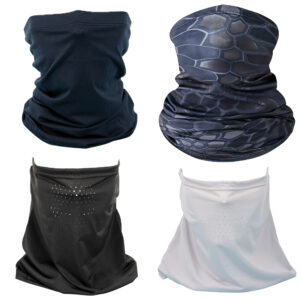 Cooling Neck Gaiter Cooling 4 Pack, Breathable Face Cover for Cycling & Outdoor Sports, Sun/Dust/Wind Protection, Black/Dark Blue/Python Pattern/Light Gray for Men & Women