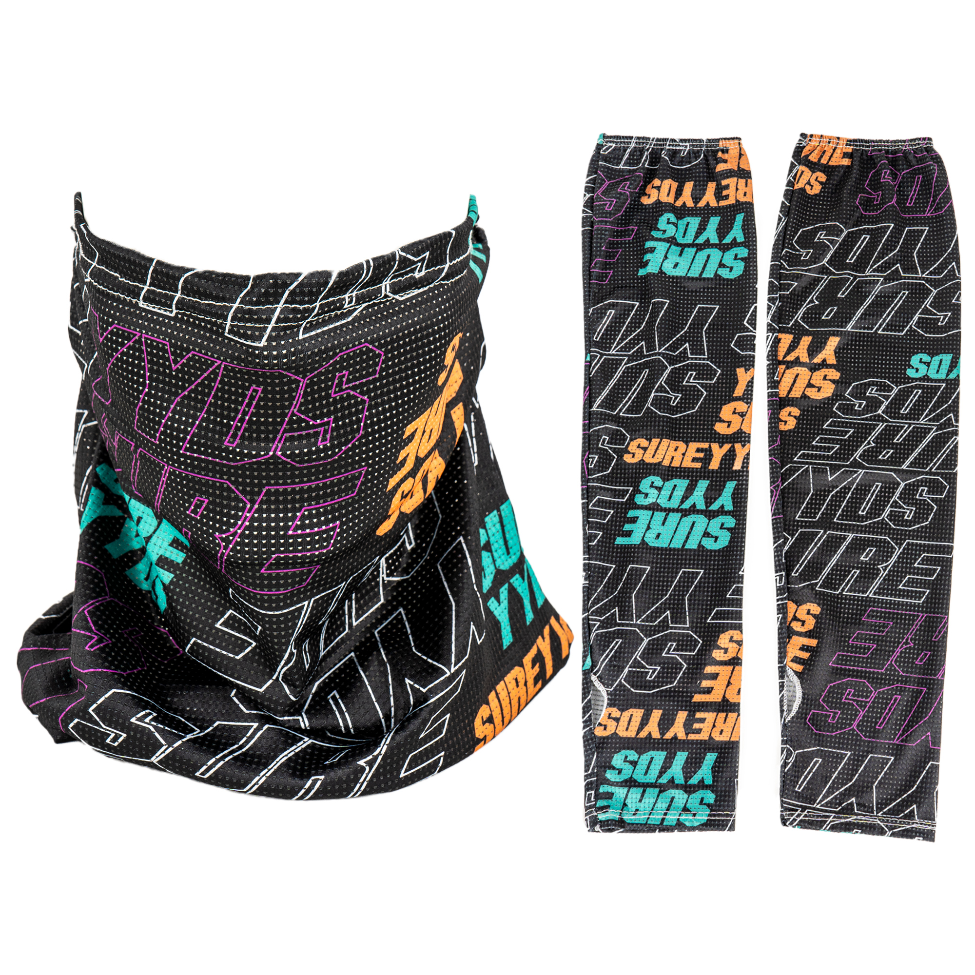 Face Covering for Men & Women with Arm Sleeves – Cooling Neck Gaiter for Sun Protection, Breathable UV Protection Headwear for Cycling, Running, Fishing, Hiking & Outdoor Sports