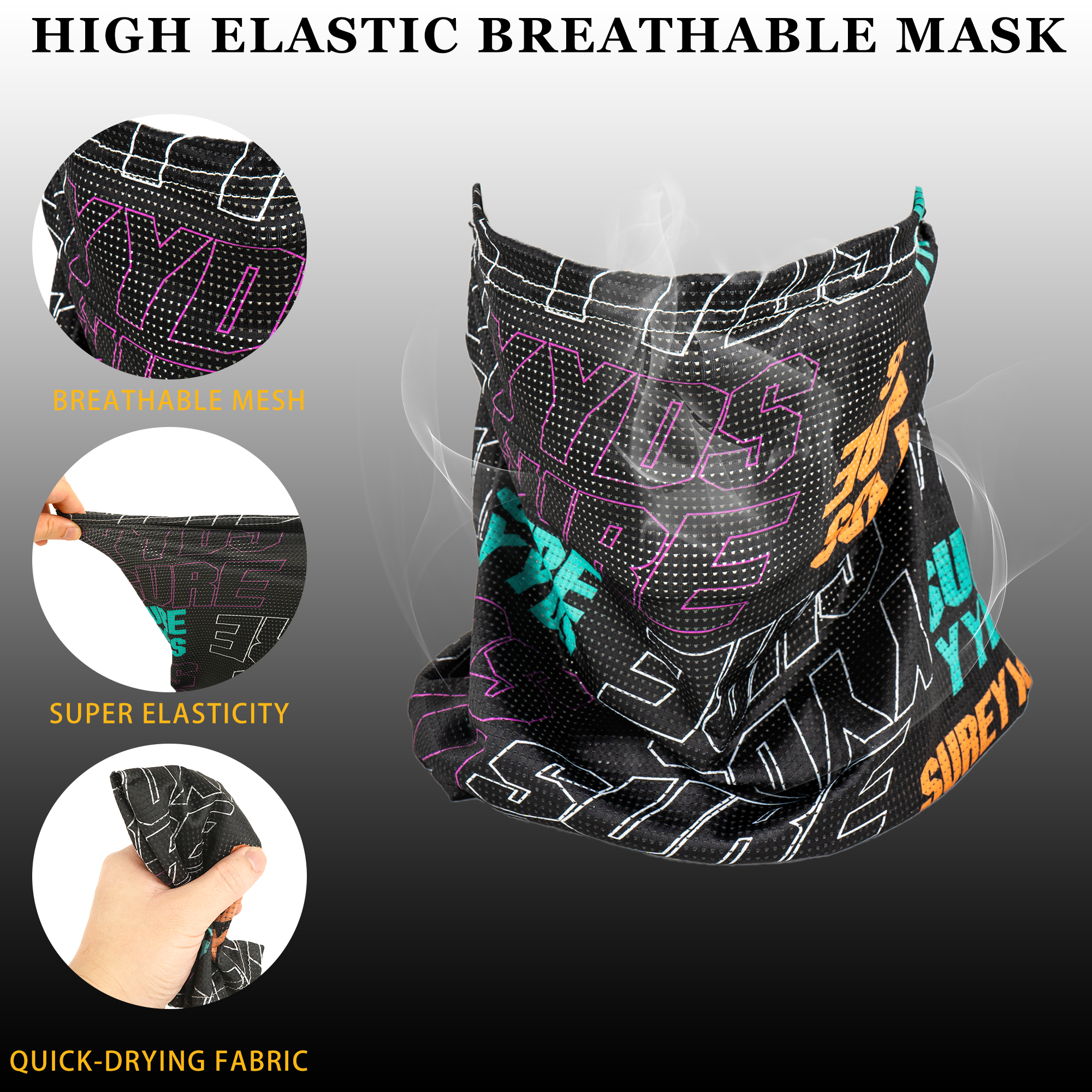 Face Covering for Men & Women with Arm Sleeves – Cooling Neck Gaiter for Sun Protection, Breathable UV Protection Headwear for Cycling, Running, Fishing, Hiking & Outdoor Sports - Image 4