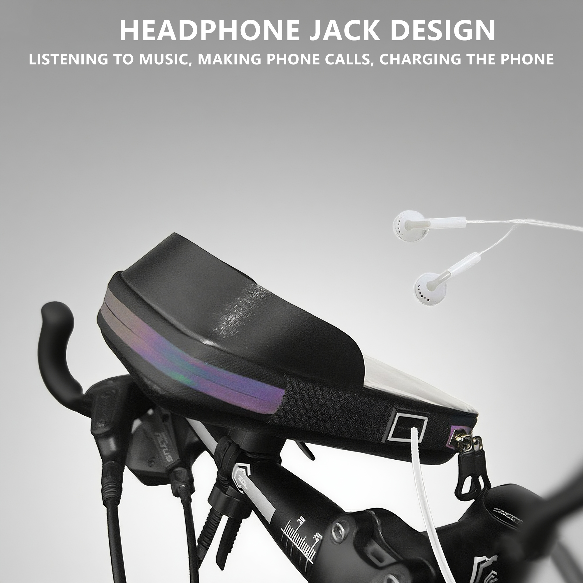 Phone Mount for Bike, Waterproof Bicycle Phone Holder Bag with Sun Visor, Touchscreen Phone Case Fits Up to 7 Inch Phones, Bike Frame Bag for Cycling Accessories - Image 3