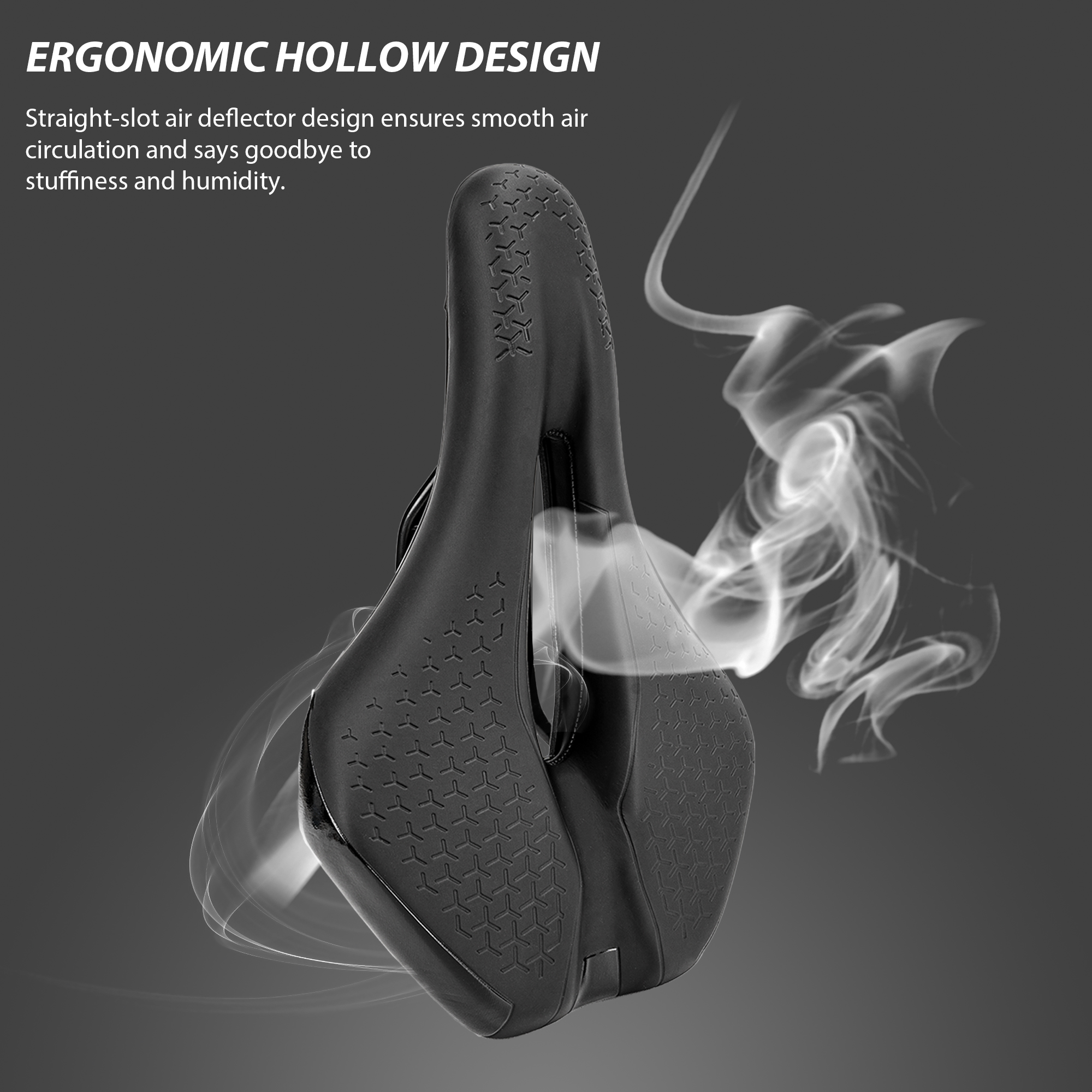 Mountain Bike Seat, Comfortable Bicycle Saddle for Men & Women, Ergonomic Hollow MTB Bike Seat with Padding, Shock Absorbing Road Bike Saddle, Compatible with E-Bike & Hybrid - Image 4