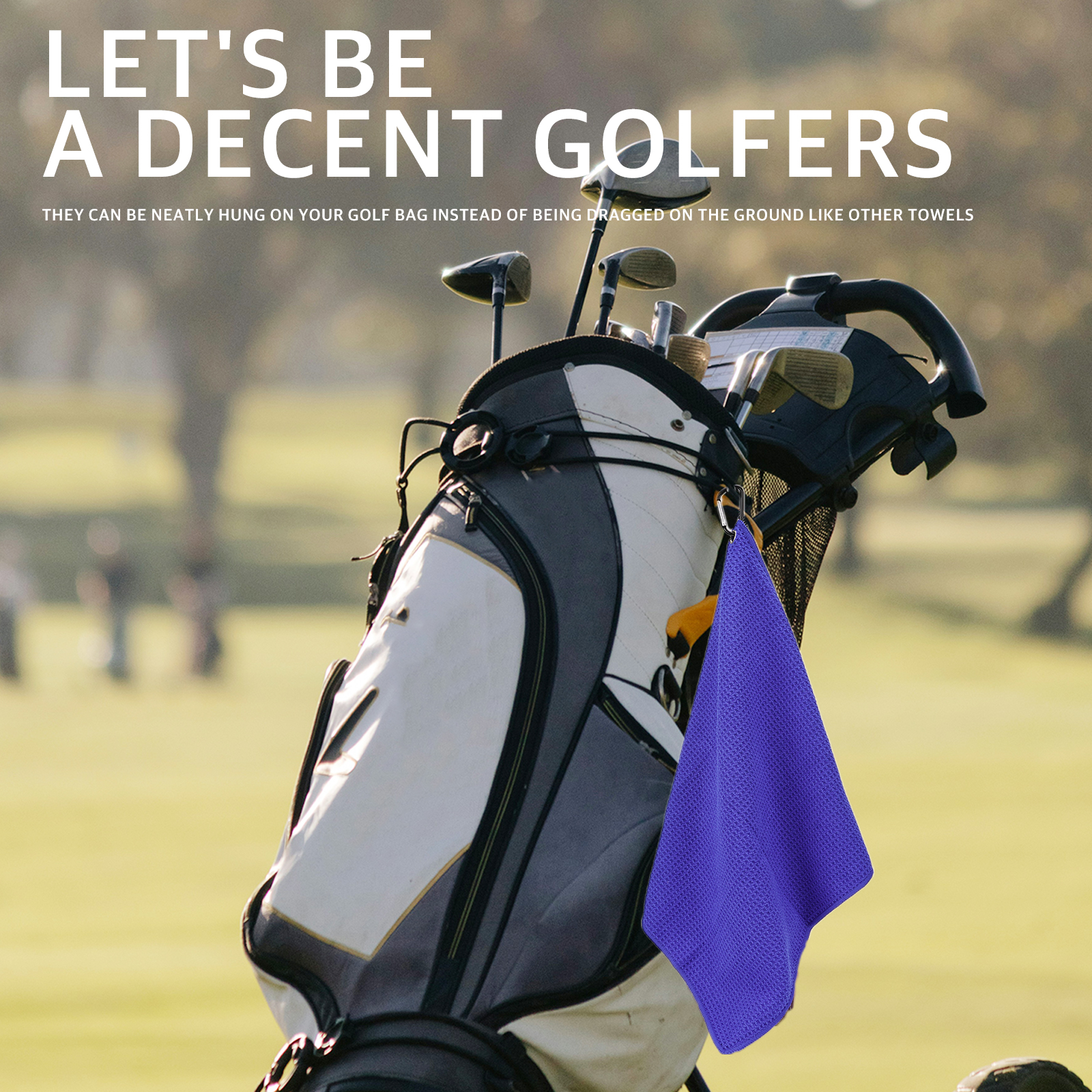 Golf Towels for Golf Bags for Men – Microfiber Golf Towel with Carabiner Clip for Clubs, Balls & Hands, Super Absorbent & Quick Dry Golf Accessories - Image 5