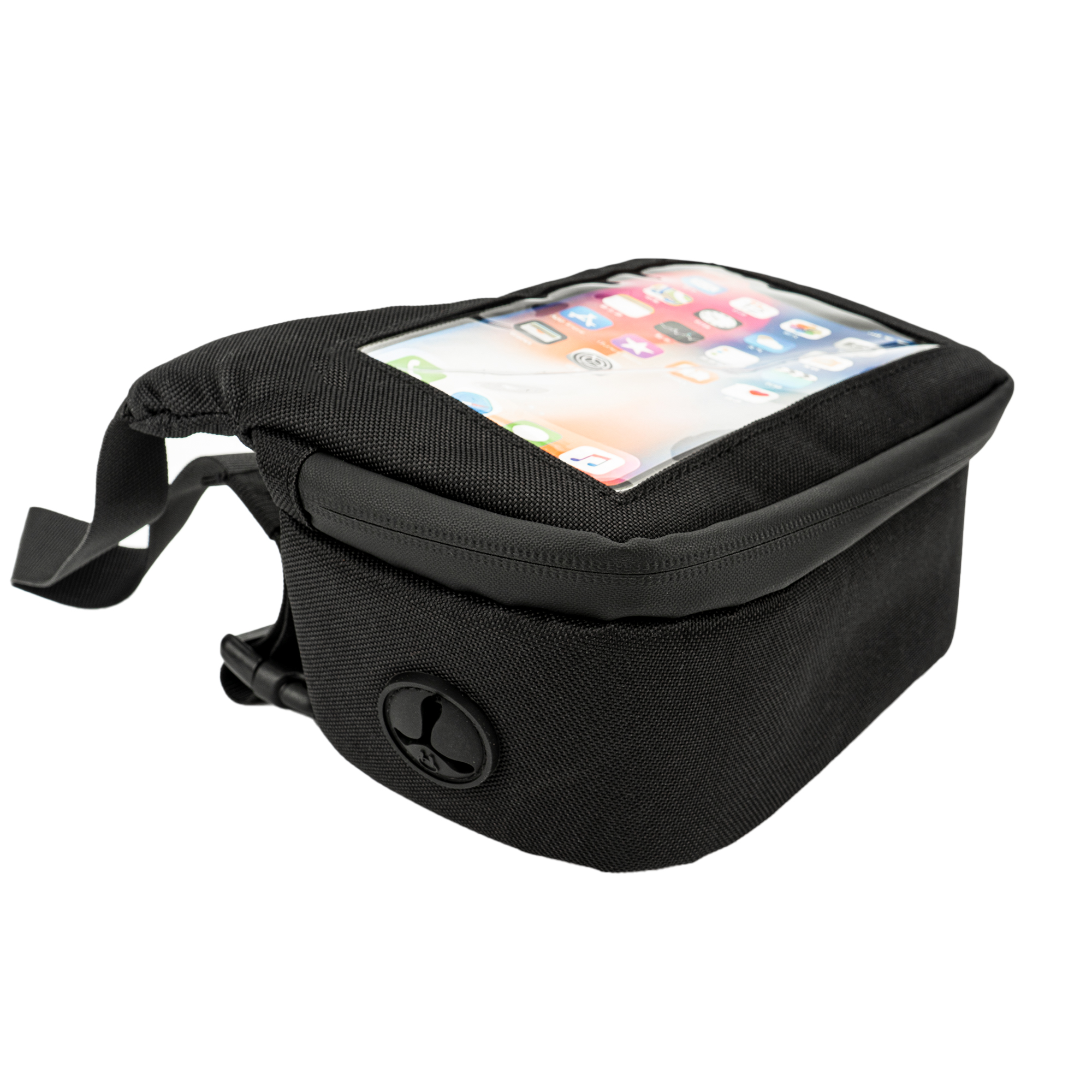 Bike Handlebar Bag – Waterproof Bicycle Handlebar Bag with Sensitive TPU Touchscreen Phone Holder, Front Frame Pouch for Road & Mountain Bikes, Large Capacity Cycling Storage Bag